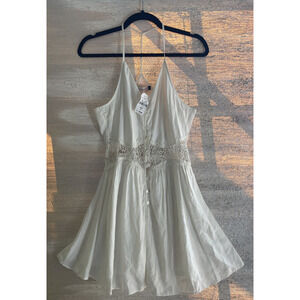 LF stores brand cream woven summer dress size S NWT MSRP $132